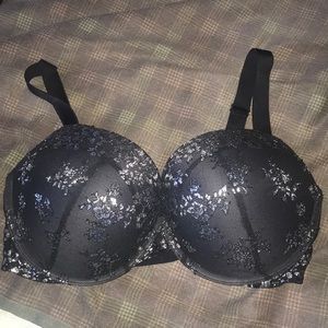Black and silver foil very sexy bra